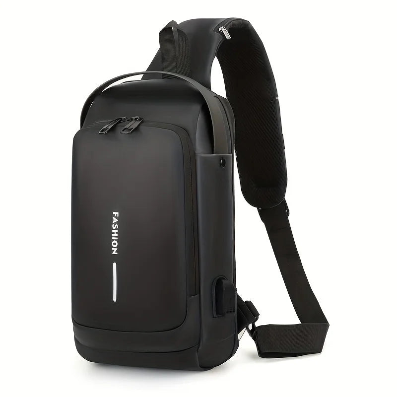 Anti-Theft Sling Bag for Men – Password Lock Chest Crossbody Pack