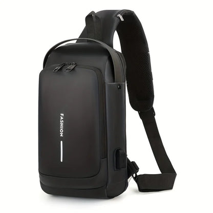 Anti-Theft Sling Bag for Men – Password Lock Chest Crossbody Pack