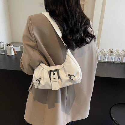 Y2K Pleated Hobo Shoulder Bag – Maillard Style Underarm Clutch