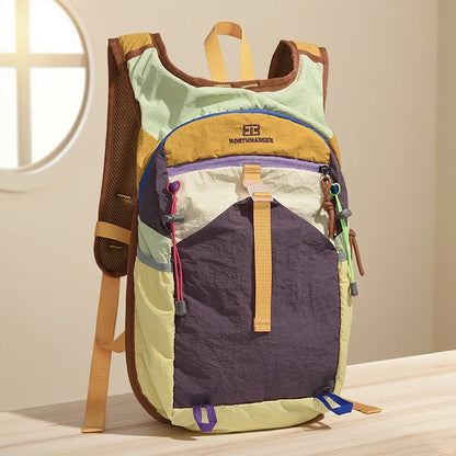 Colorblock Outdoor Backpack for Hiking & Travel