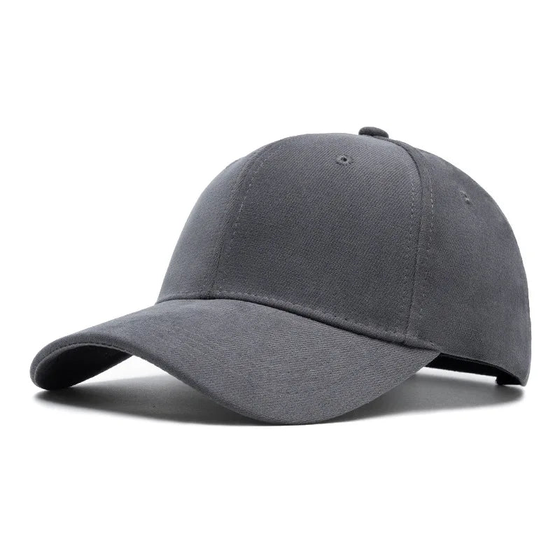 Suede Baseball Cap – Retro Snapback Hat for Men & Women