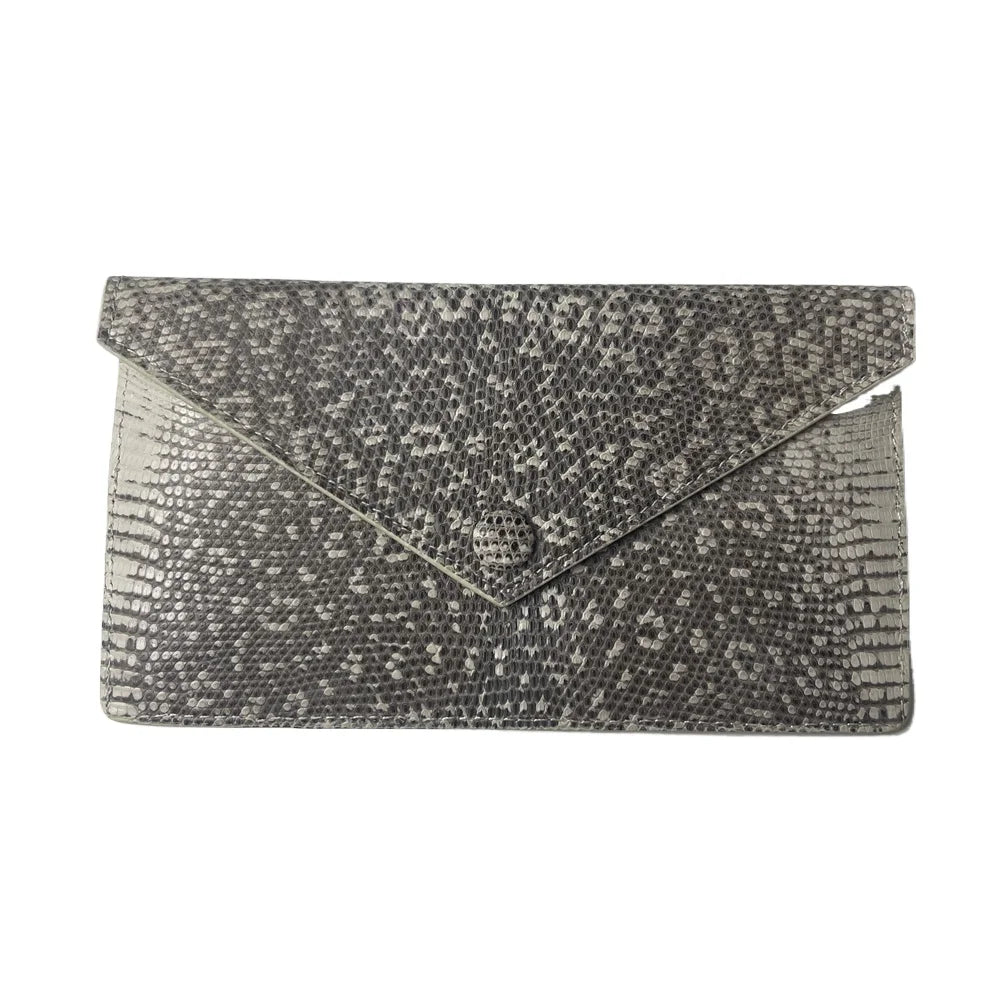Lizard Leather Women's Envelope Clutch – Genuine Exotic Card Wallet