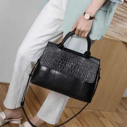 Cowhide Leather Crossbody Handbag for Women – Luxury Shoulder Bag