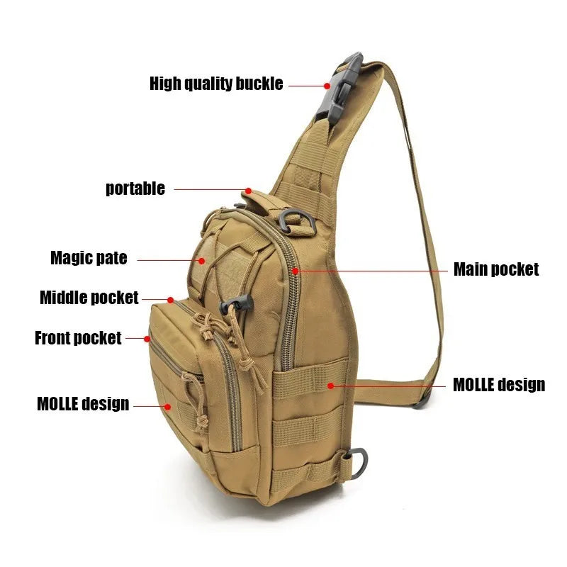Tactical EDC Sling Bag – Waterproof Outdoor Pack
