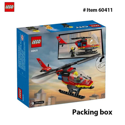 LEGO City 60411 Fire Rescue Helicopter Building Toy for Kids