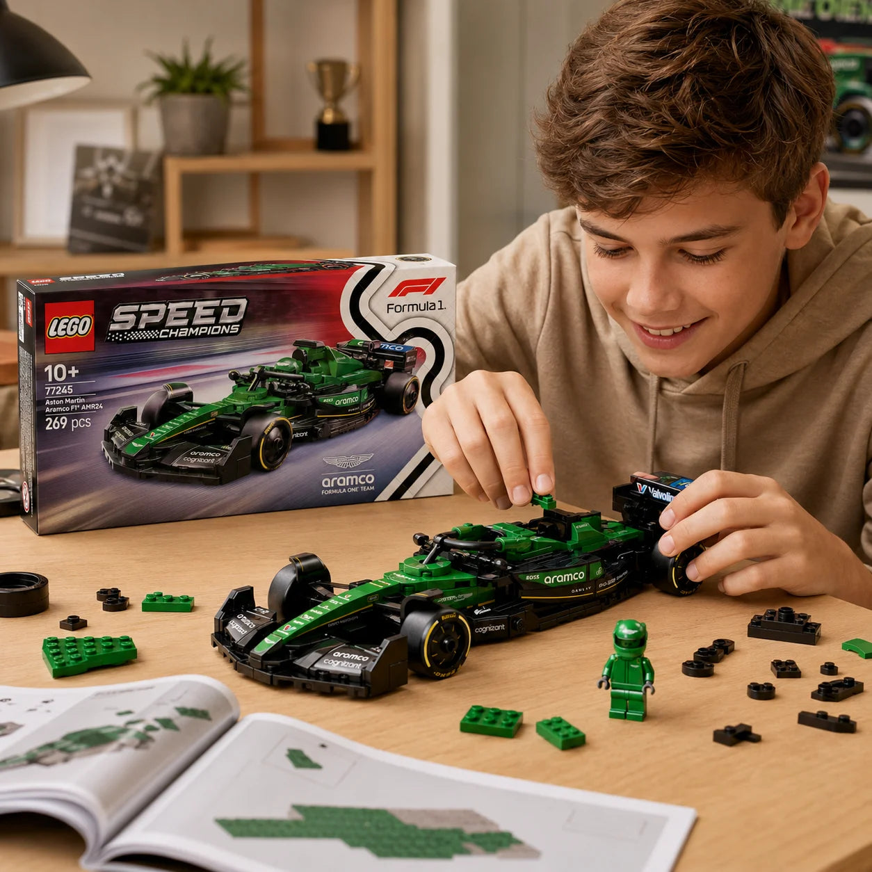 LEGO Speed Champions Aston Martin Aramco F1 AMR24 Car 77245