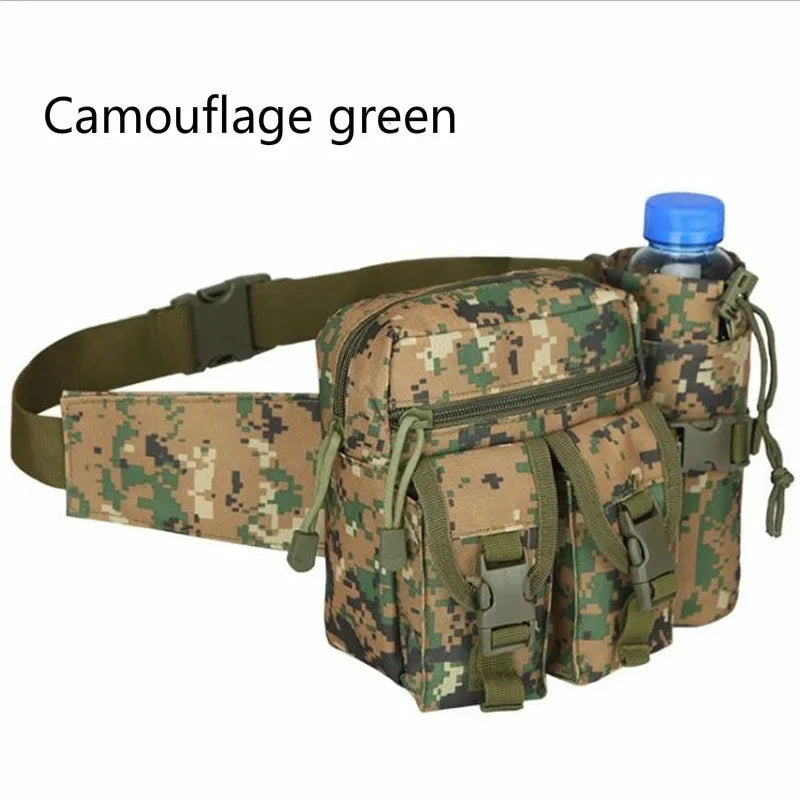 Tactical Waist Bag with Water Bottle Holder – Waterproof Fanny Pack