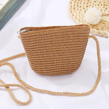 Straw Woven Crossbody Bag – Summer Beach Shoulder Bag
