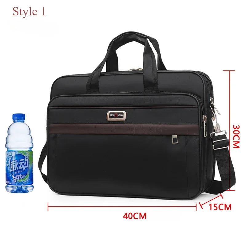 Large Capacity Laptop Briefcase – Business Travel Shoulder Bag
