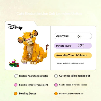LEGO Disney 43243 Simba the Lion King Building Set for Kids
