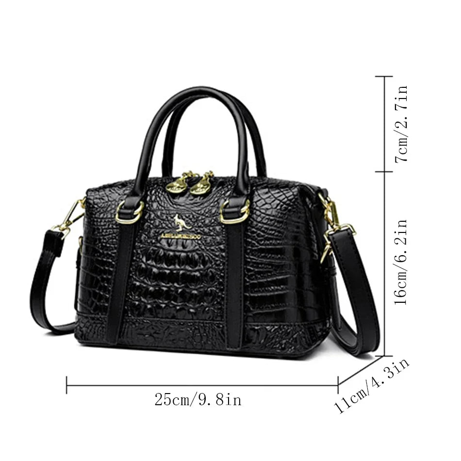 Crocodile Pattern Tote Bag for Women – Luxury Handbag & Crossbody