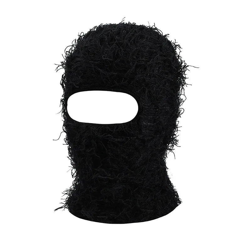 Balaclava Ski Mask – Distressed Knit Full Face Winter Hat