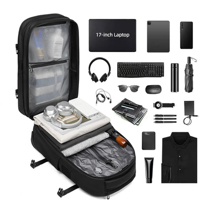 Wheeled Travel Backpack – Vacuum Compression Trolley Bag for Business