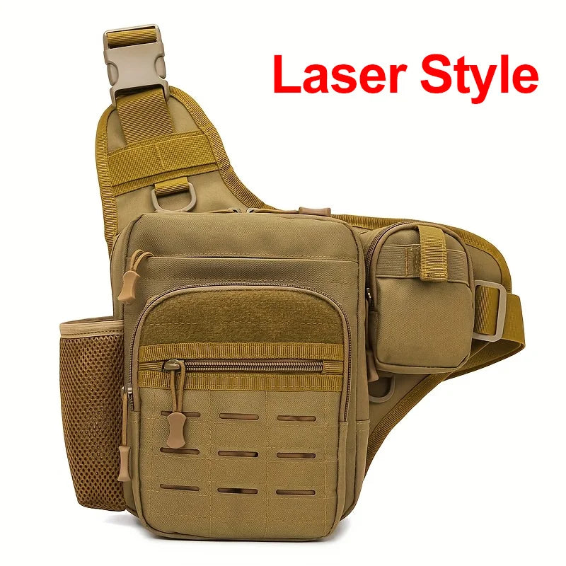 Tactical MOLLE Crossbody Chest Bag – Outdoor Hiking & Camping Sling Pack