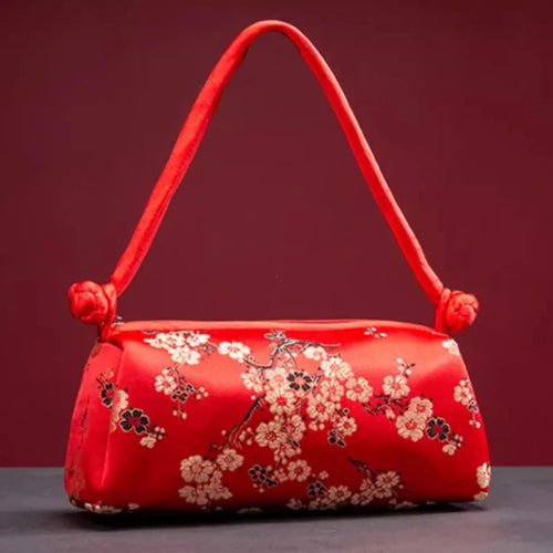 Chinese Silk Embroidered Handbag Women's Floral Tote