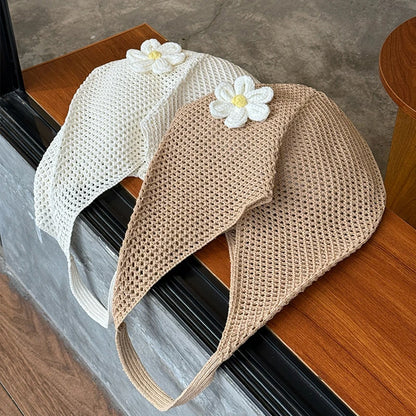 Hollow Weave Straw Beach Tote Bag – Bohemian Large Capacity Shoulder Bag