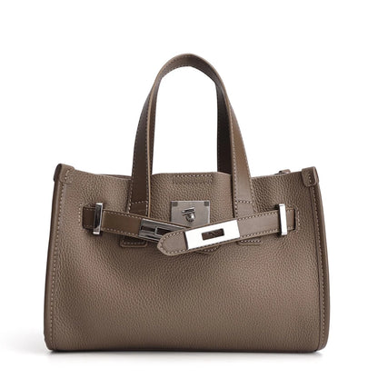 Genuine Leather Tote Bag – Luxury Cowhide Shoulder Handbag