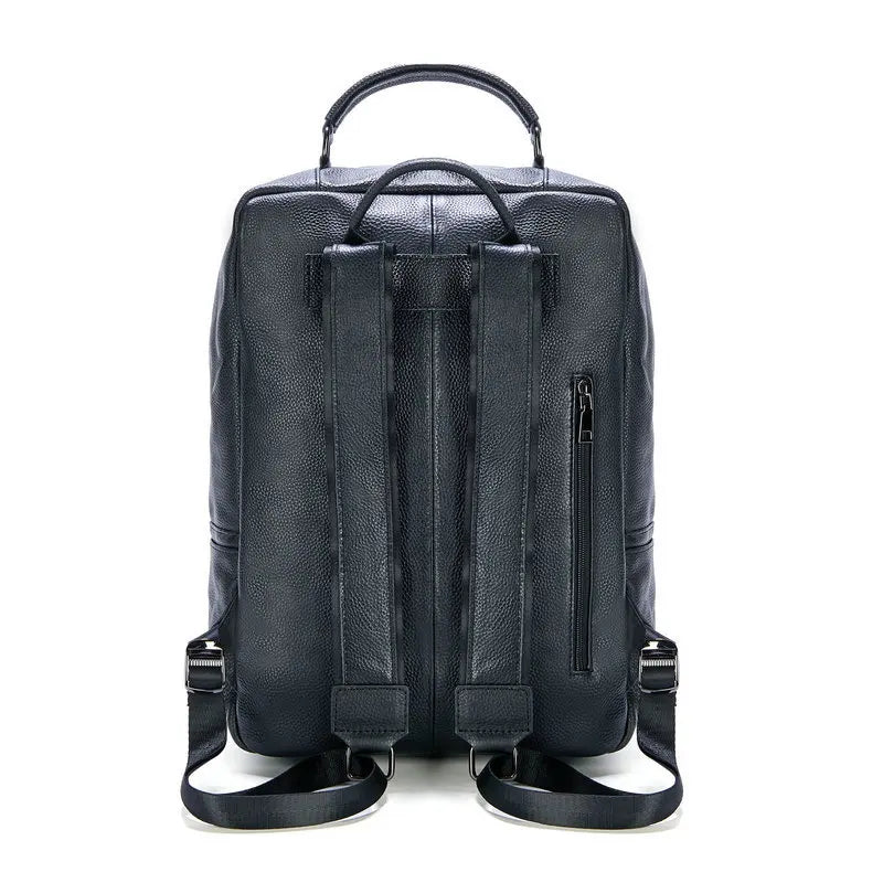 Genuine Leather Men's Laptop Backpack – Luxury Business & Travel Bag