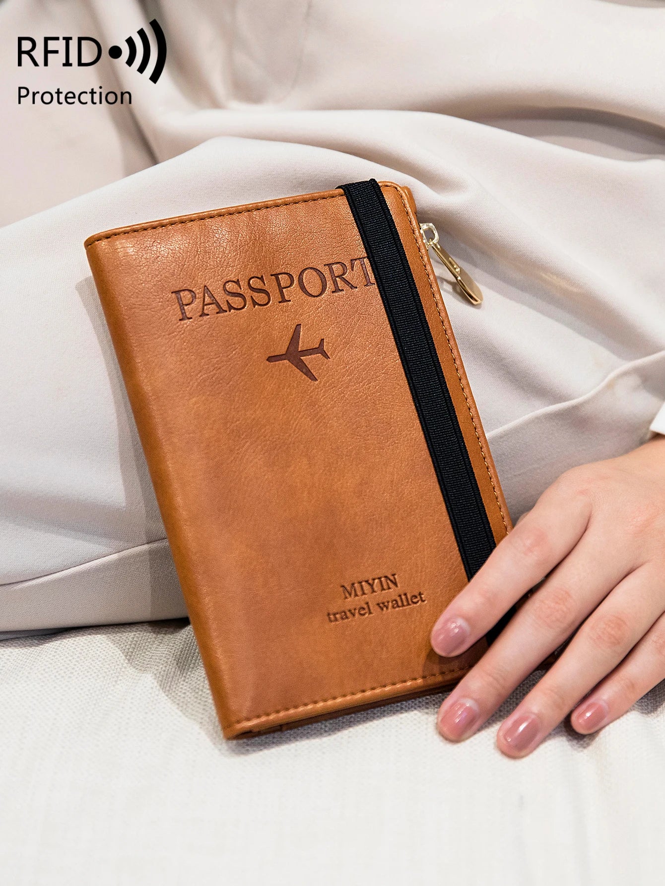 RFID Blocking Passport Holder – Protective Travel Document Case for Women & Men