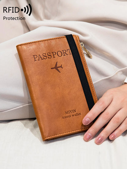RFID Blocking Passport Holder – Protective Travel Document Case for Women & Men