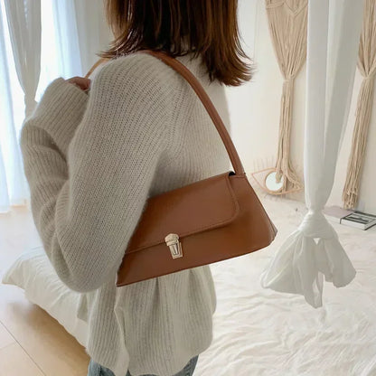 Women's Leather Shoulder Bag – Chic Underarm Handbag