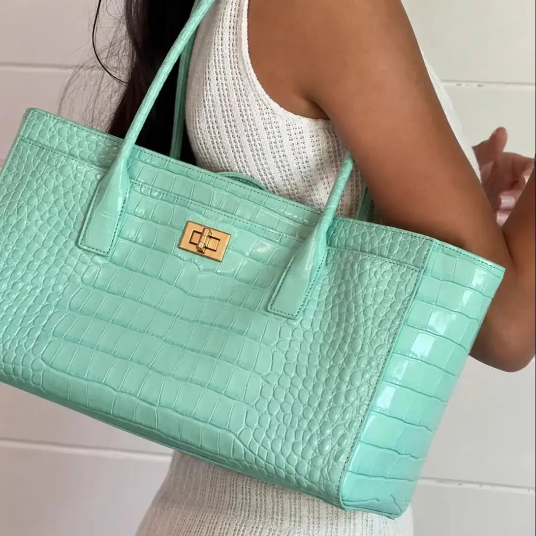 Large Capacity Alligator Tote Bag Designer Women Handbag Luxury Pu Leather Lady Handbags Qualiy