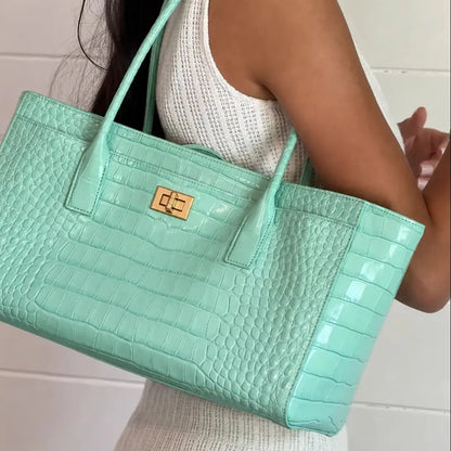 Large Capacity Alligator Tote Bag Designer Women Handbag Luxury Pu Leather Lady Handbags Qualiy