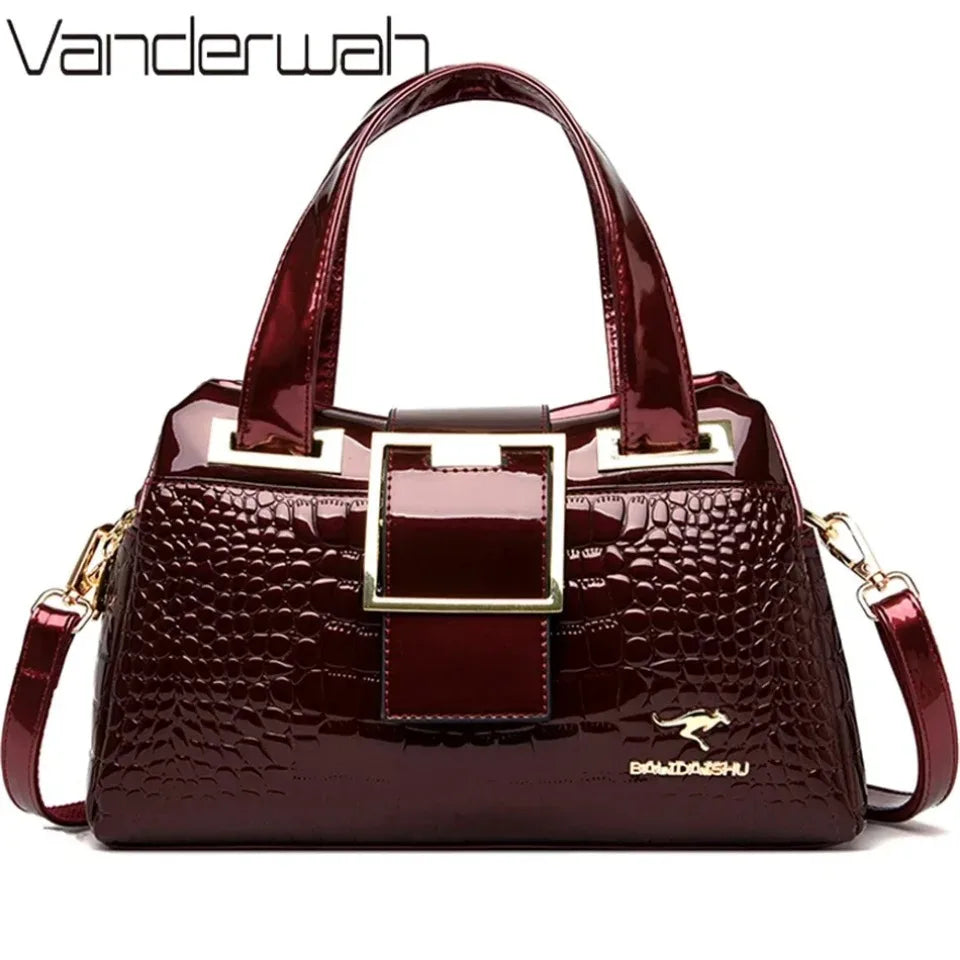Crocodile Pattern Luxury Tote Bag for Women