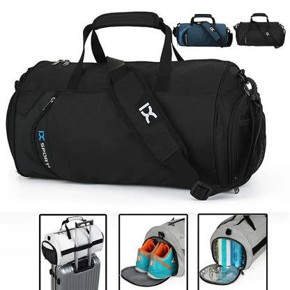 Large Gym Bag – Multifunction Sports Duffel with Wet/Dry Compartment