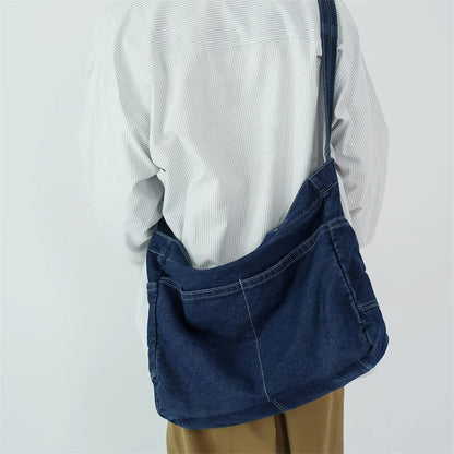 Denim Tote Bag for Women – Large Capacity Shoulder & Crossbody Bag