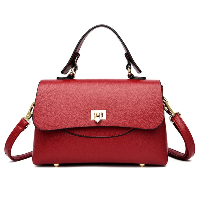 Women's Leather Crossbody Bag – Large Capacity Shoulder Handbag