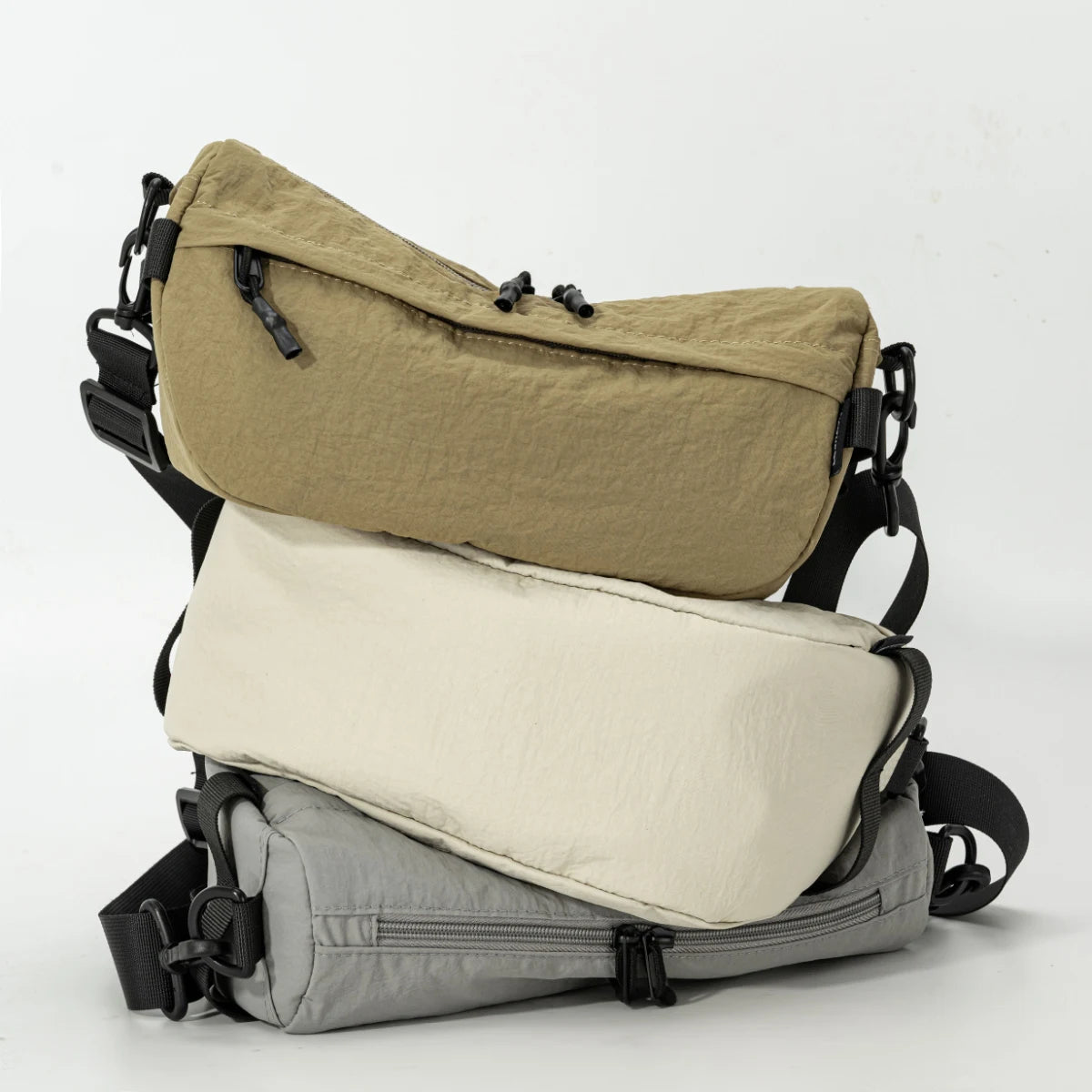 Nylon Crossbody Bag – Lightweight Waterproof Multi-Pocket Unisex