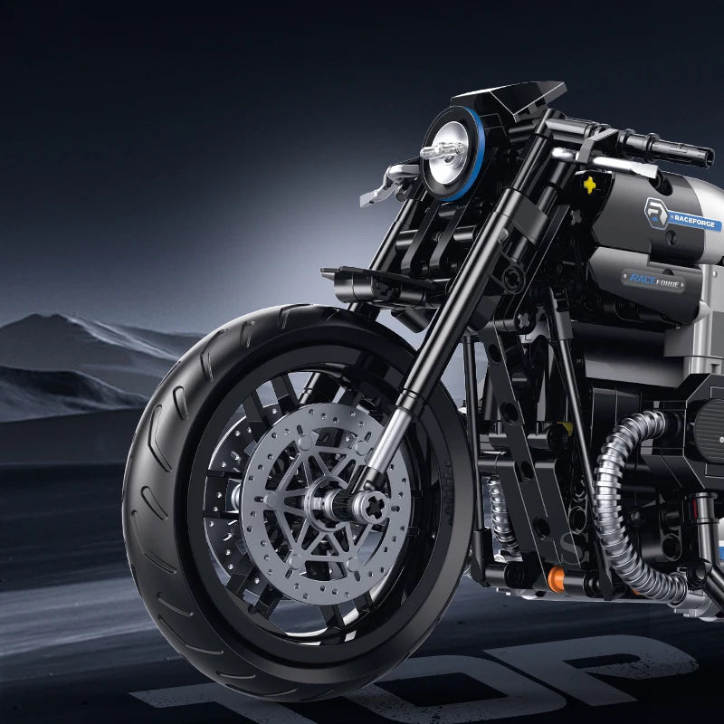 RaceForge Top Speed MOC Motorcycle Building Blocks 1:8 Scale