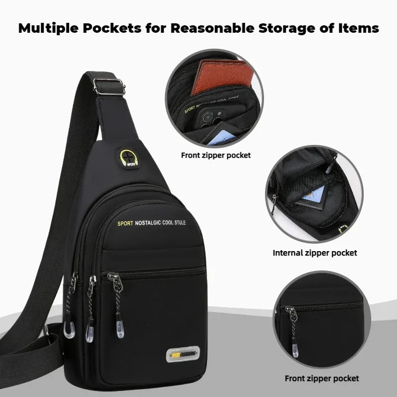 Men's Sling Bag – Multi-Pocket Lightweight Chest Pack