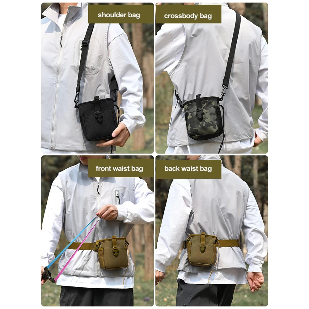 Tactical Magazine Dump Pouch – MOLLE Drawstring Utility Belt Bag