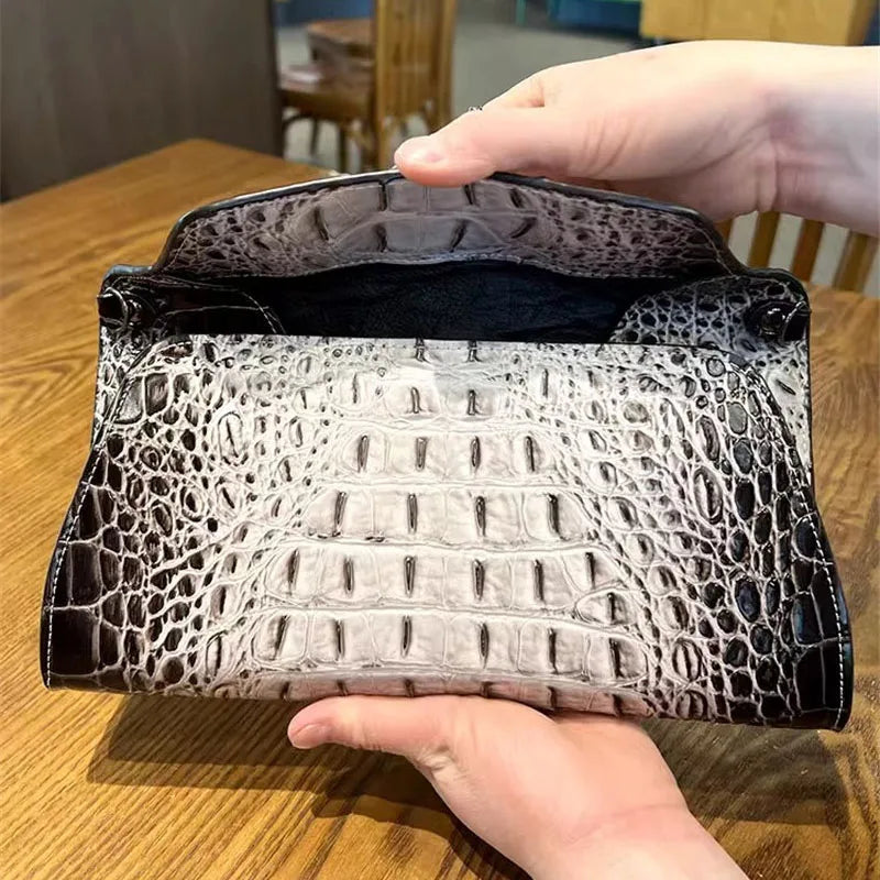 Crocodile Pattern Clutch Envelope Bag for Women
