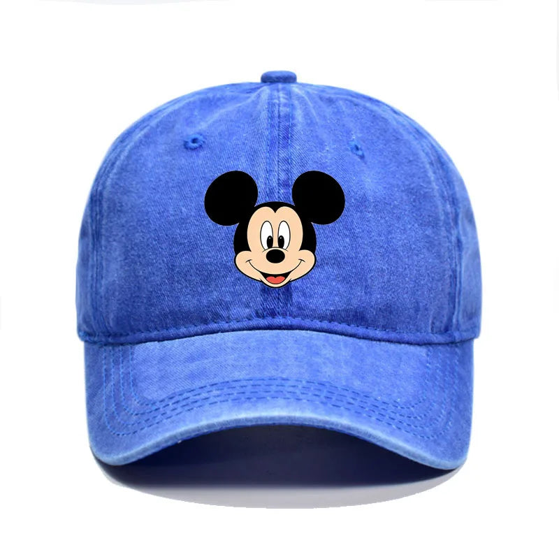 Cartoon Print Washed Baseball Cap – Unisex Vintage Snapback Hat