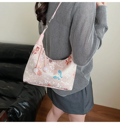 Chinese Brocade Silk Handbag – Women's Embroidered Crossbody Purse