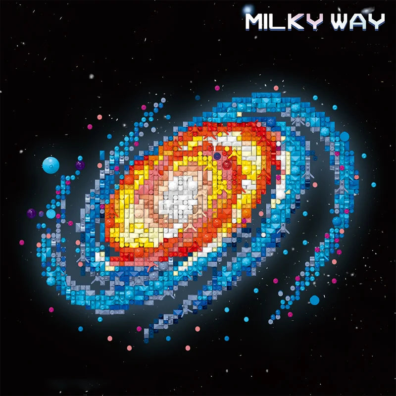 Milky Way Galaxy MOC Micro Blocks Painting Kit