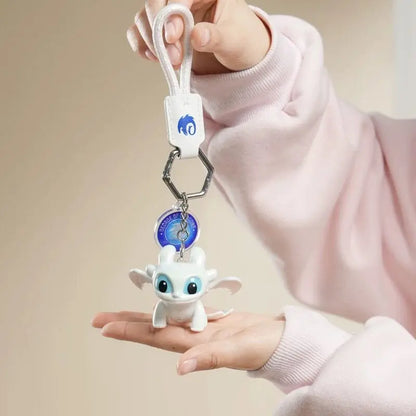 Toothless Night Fury Dragon Keychain – Luminous Eyes Charm