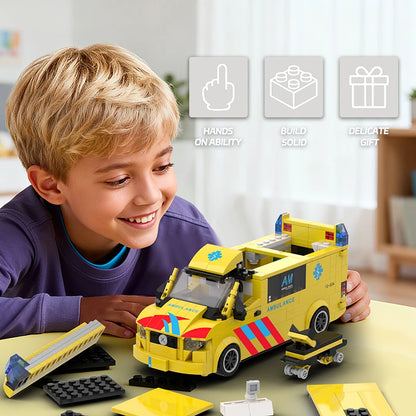 Ambulance Building Blocks Set – City Rescue Bricks Toy for Kids
