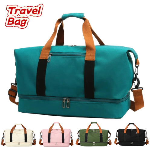 Large Capacity Gym Duffel Bag with Shoe Compartment