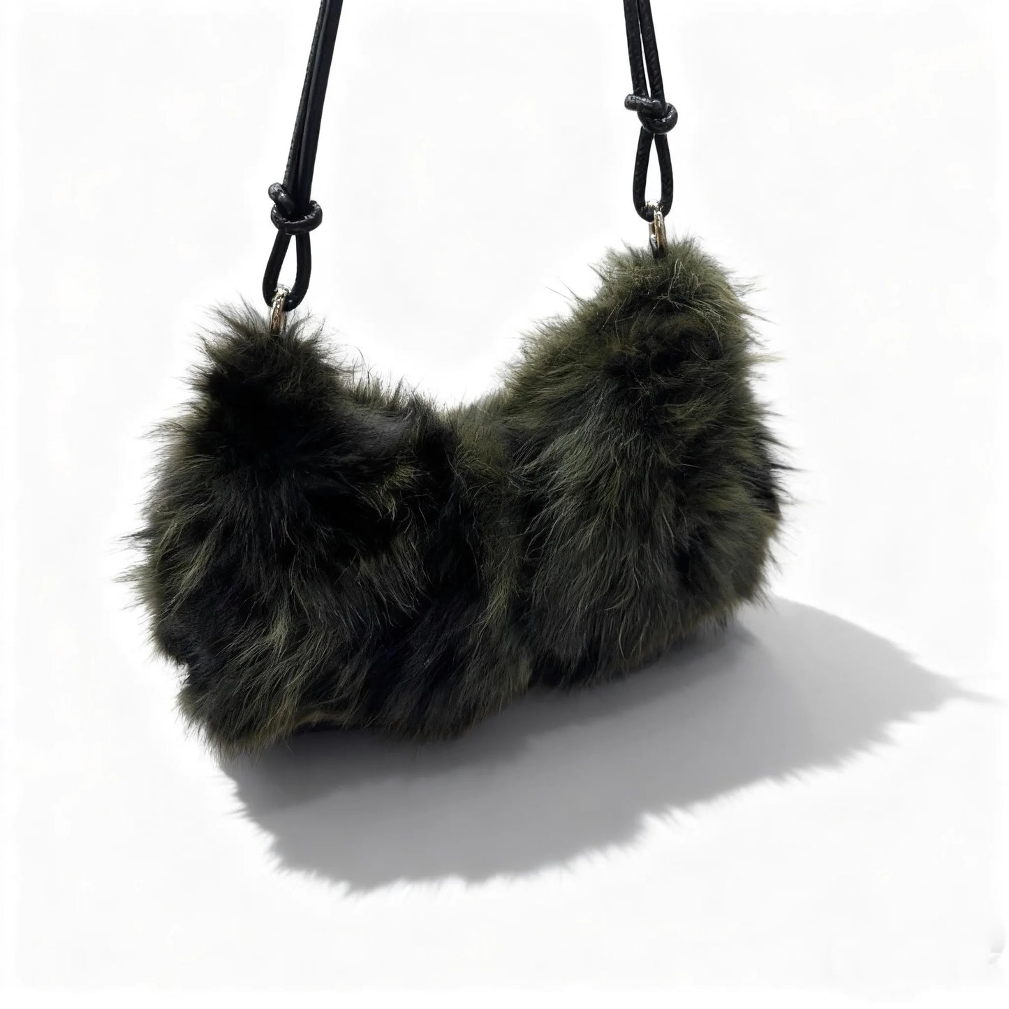 Luxury Europe America Women Real Fox Fur Bag Messenger Chain Shoulder Ladies Tote Handbag Crossbody