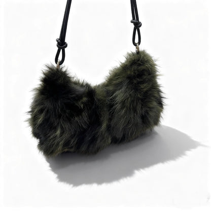 Luxury Europe America Women Real Fox Fur Bag Messenger Chain Shoulder Ladies Tote Handbag Crossbody