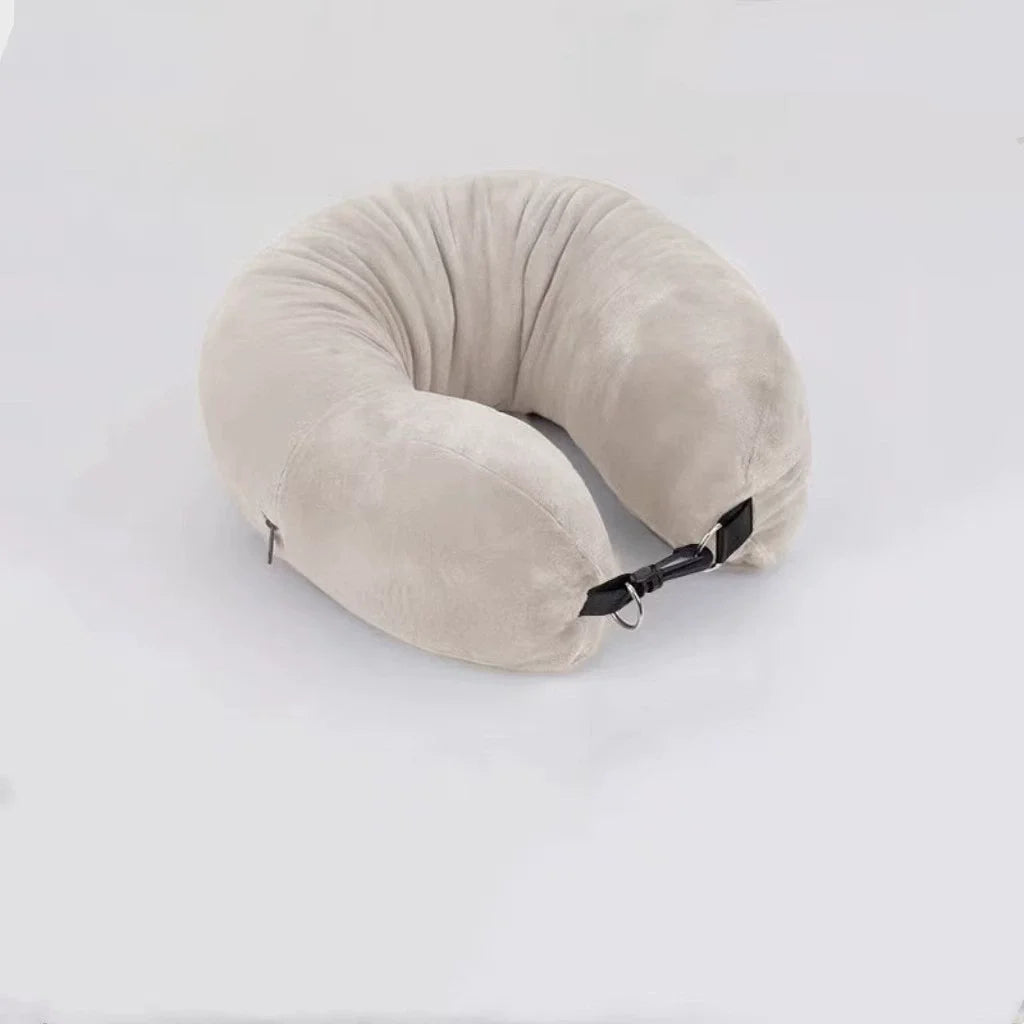 2-in-1 Travel Neck Pillow with Hidden Storage Compartment