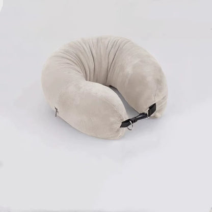 2-in-1 Travel Neck Pillow with Hidden Storage Compartment