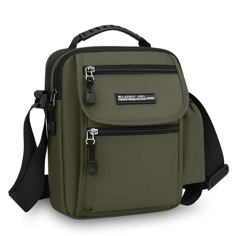 Men's Crossbody Shoulder Bag with Bottle Pocket