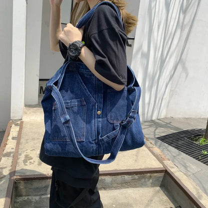 Casual Jeans Bags Denim Shoulder Women Designer Tote Crosbody Luxury Handbags Shopping Bag Bolsos