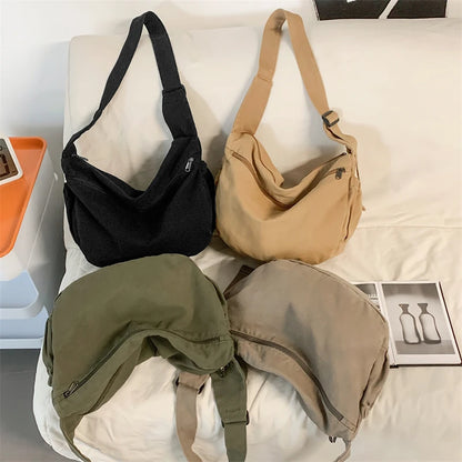 Canvas Shoulder Bag for Women – Casual Crossbody Messenger Bag