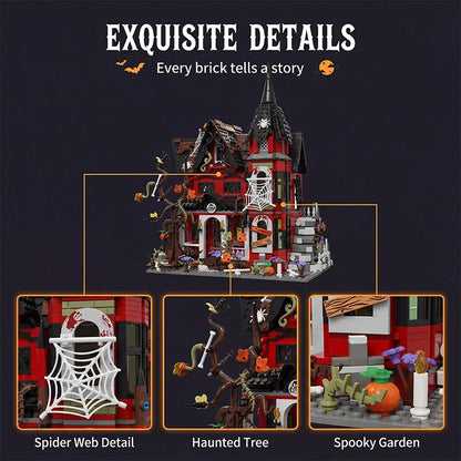 Halloween Spooky House Building Blocks Set – 1249pcs MOC Haunted Mansion